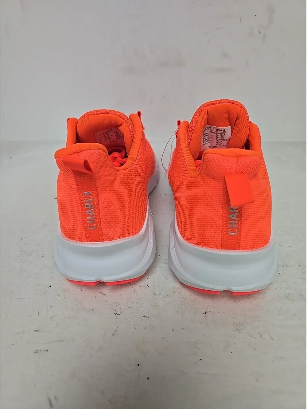 Charly Women’s Low-Cut Tennis Athletic Sneakers 1040974 Coral White Size 8M
